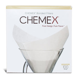 Chemex White Square Coffee Filters, 100 CT